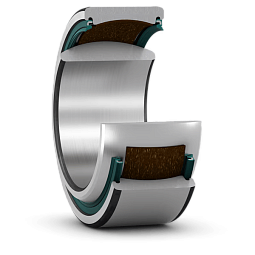 Радиальный сферический подшипник скольжения SKF из стали с ПТФЭ-тканью, с уплотнением