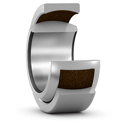 Радиальный сферический подшипник скольжения SKF из стали с ПТФЭ-тканью, без уплотнений